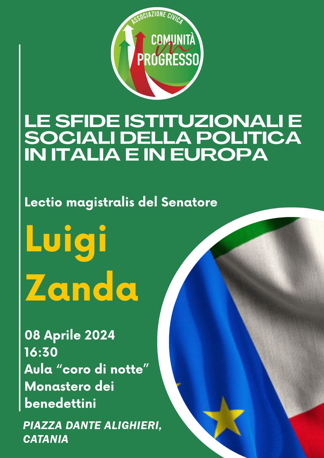 Riforme Istituzionali lunedì lectio magistralis del senatore Luigi